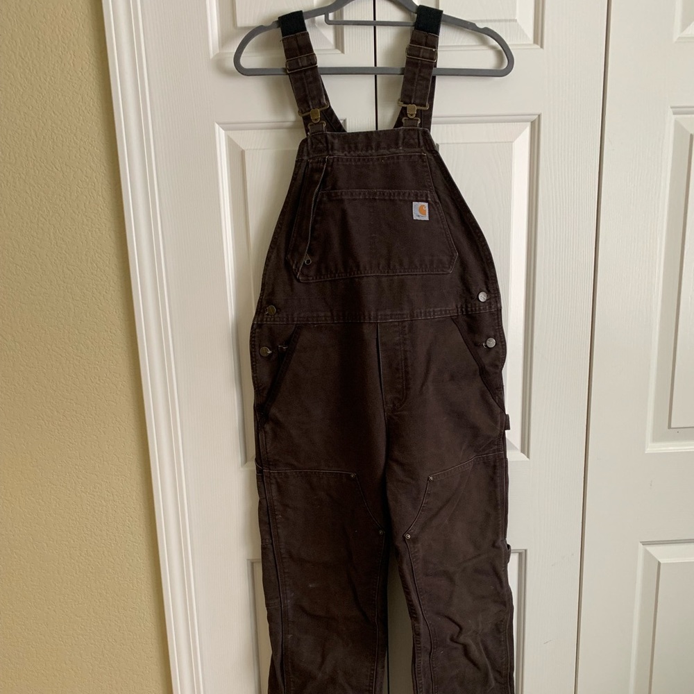Women’s Carhartt overall bibs for @purplejellyfish